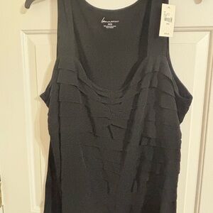 Lane Bryant Black Layered Tank Top